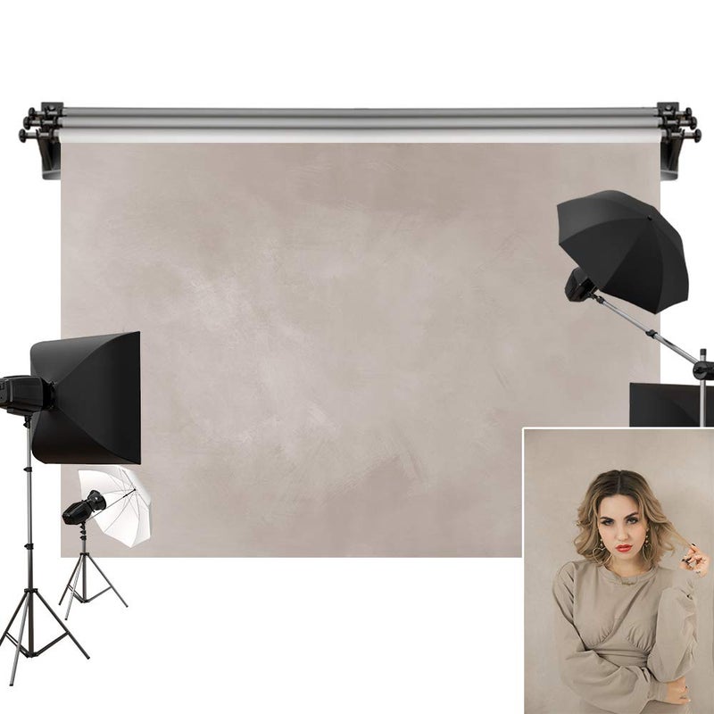 Kate 7x5ft/2.2m(W) x1.5m(H) Khaki Backdrops Retro Solid Nude Background Photography Props Studio Digital Printed Backdrop - Image 1